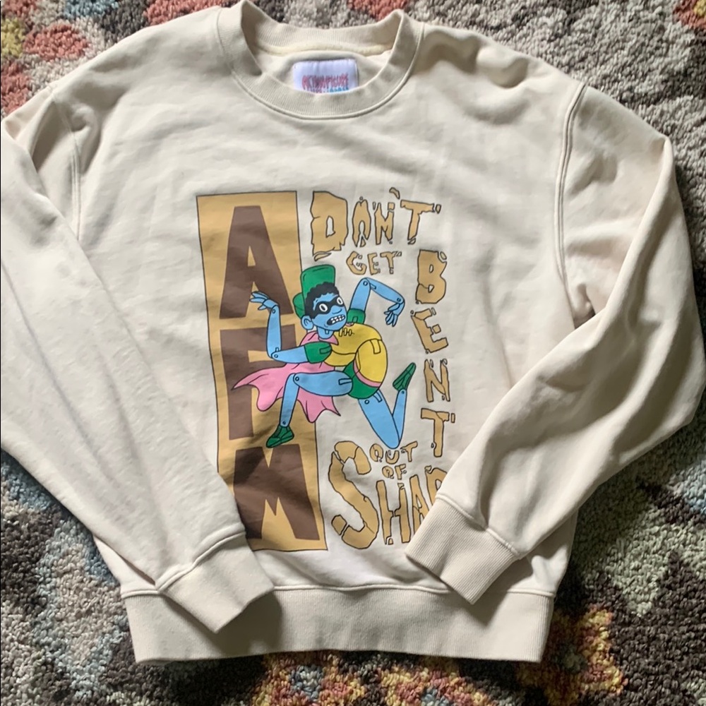 Cream Graphic Sweatshirt